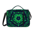Dark Green Kaleidoscope Print Shoulder Strap Bible Bag