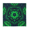 Dark Green Kaleidoscope Print Silk Bandana