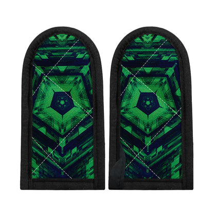 Dark Green Kaleidoscope Print Skillet Handle Cover