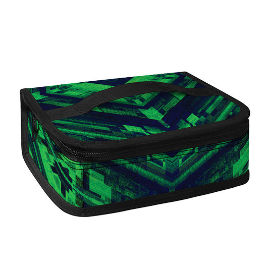 Dark Green Kaleidoscope Print Small Lunch Bag