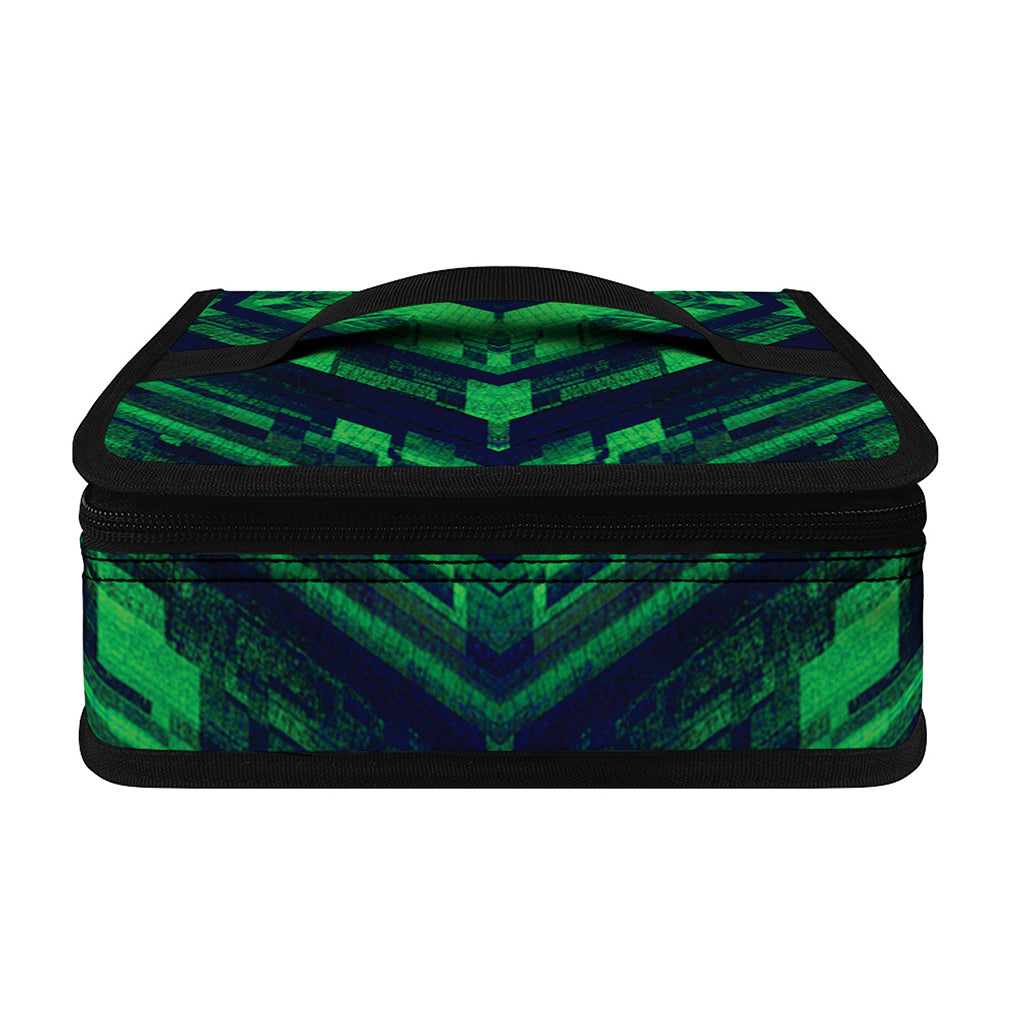 Dark Green Kaleidoscope Print Small Lunch Bag