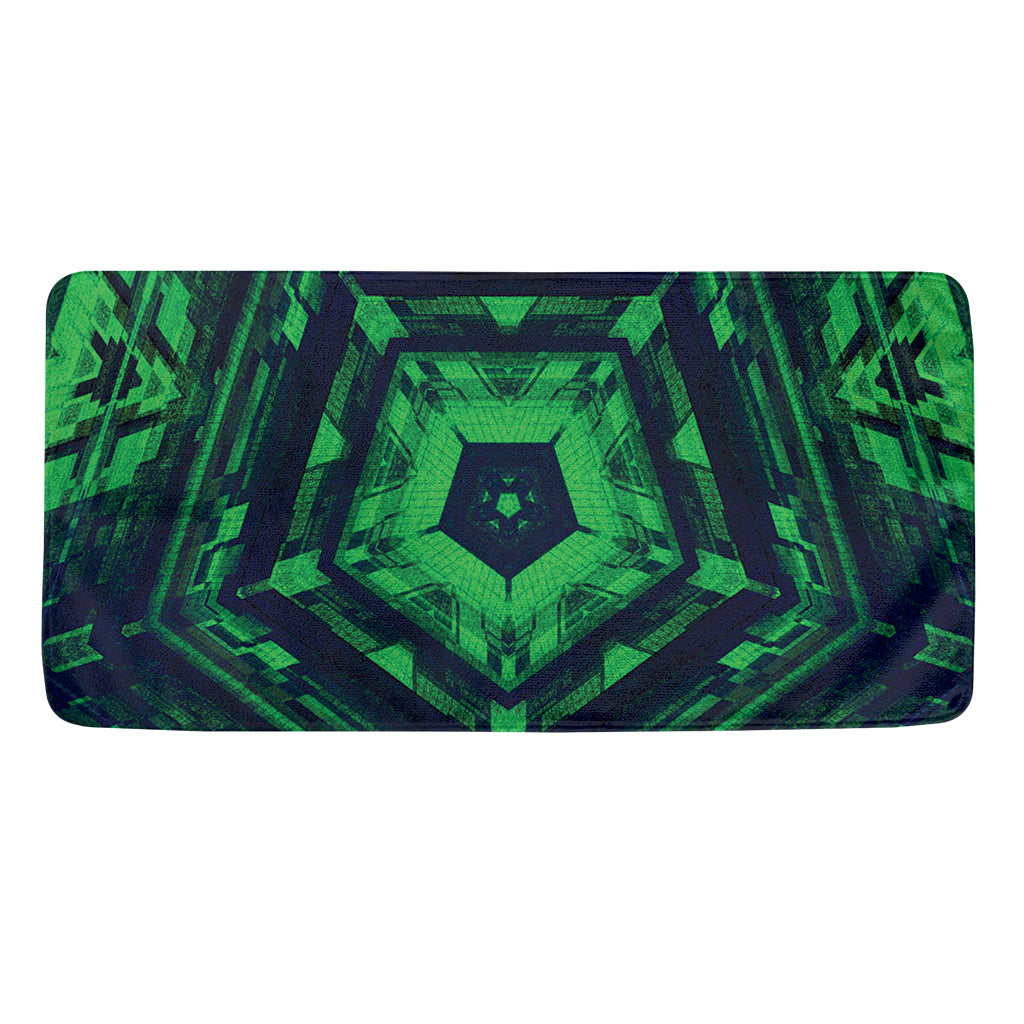 Dark Green Kaleidoscope Print Towel