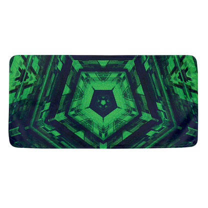 Dark Green Kaleidoscope Print Towel