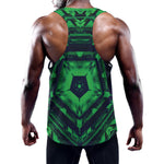 Dark Green Kaleidoscope Print Training Tank Top