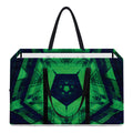Dark Green Kaleidoscope Print Utility Tote Bag