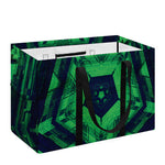 Dark Green Kaleidoscope Print Utility Tote Bag