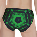 Dark Green Kaleidoscope Print Women's Panties