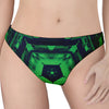 Dark Green Kaleidoscope Print Women's Thong