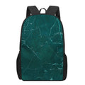 Dark Green Marble Print 17 Inch Backpack