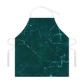 Dark Green Marble Print Adjustable Apron