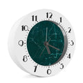 Dark Green Marble Print Alarm Clock