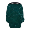 Dark Green Marble Print Baby Seat Cover