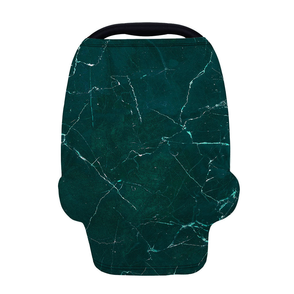 Dark Green Marble Print Baby Seat Cover