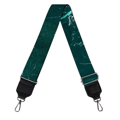 Dark Green Marble Print Bag Strap