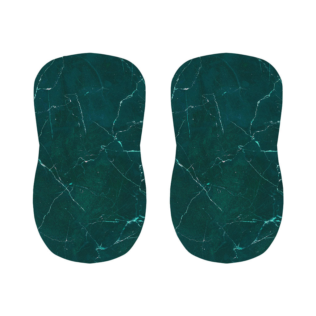 Dark Green Marble Print Bar Stool Covers