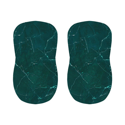 Dark Green Marble Print Bar Stool Covers