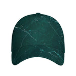 Dark Green Marble Print Baseball Cap