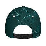 Dark Green Marble Print Baseball Cap