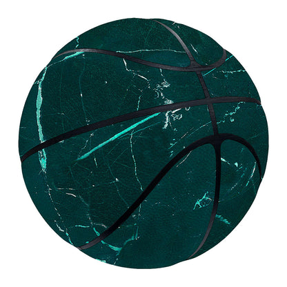 Dark Green Marble Print Basketball