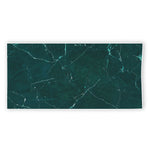 Dark Green Marble Print Beach Towel
