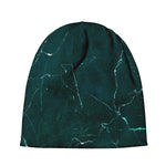 Dark Green Marble Print Beanie