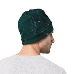 Dark Green Marble Print Beanie