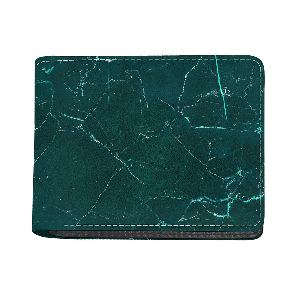 Dark Green Marble Print Bifold Wallet
