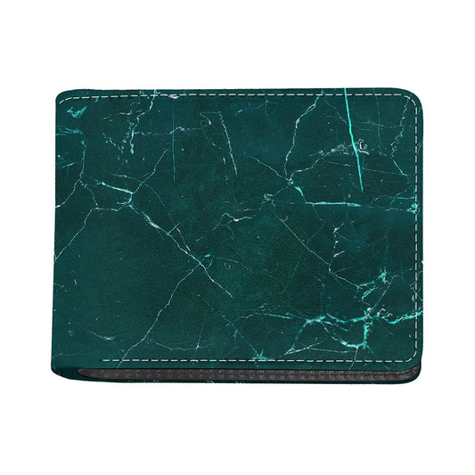 Dark Green Marble Print Bifold Wallet