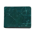 Dark Green Marble Print Bifold Wallet