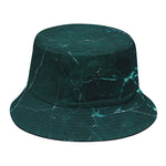 Dark Green Marble Print Bucket Hat