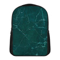 Dark Green Marble Print Casual Backpack