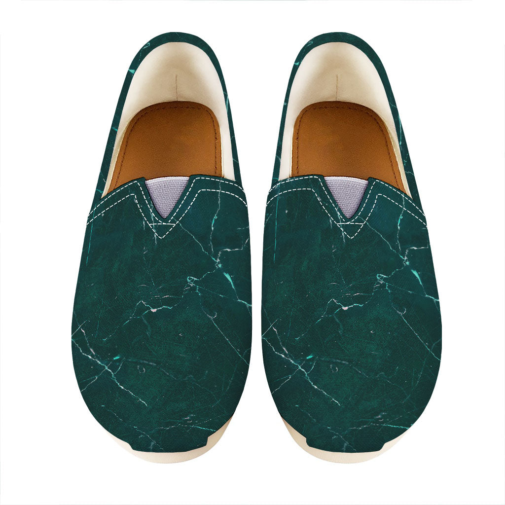 Dark Green Marble Print Casual Shoes