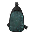 Dark Green Marble Print Sling Bag