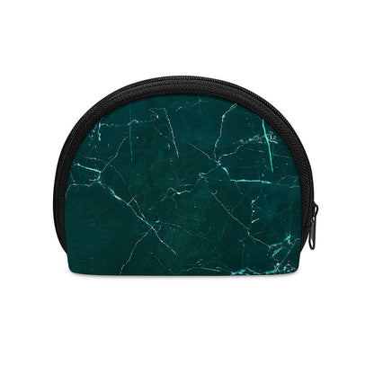 Dark Green Marble Print Coin Purse