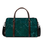 Dark Green Marble Print Duffle Bag