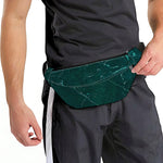 Dark Green Marble Print Fanny Pack