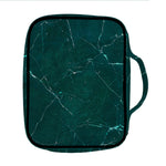 Dark Green Marble Print Front Pocket Bible Bag