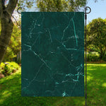 Dark Green Marble Print Garden Flag