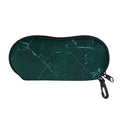 Dark Green Marble Print Glasses Case