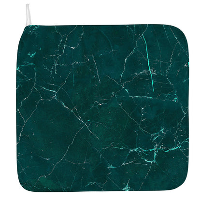 Dark Green Marble Print Hand Towel