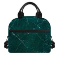 Dark Green Marble Print Insulated Lunch Bag