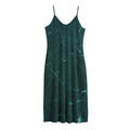 Dark Green Marble Print Jersey Midi Cami Dress