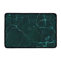 Dark Green Marble Print Kitchen Mat