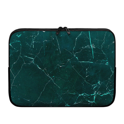 Dark Green Marble Print Laptop Sleeve