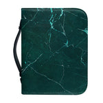 Dark Green Marble Print Leather Bible Cover