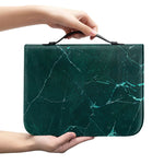 Dark Green Marble Print Leather Bible Cover