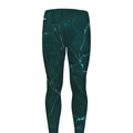 Dark Green Marble Print Men's Leggings