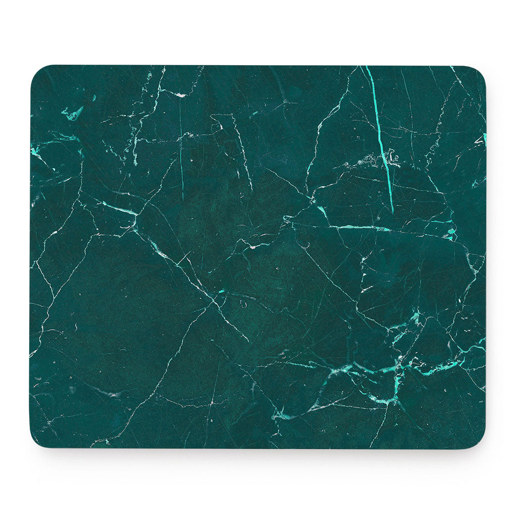 Dark Green Marble Print Mouse Pad