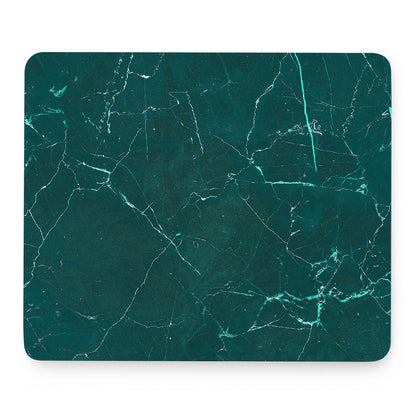Dark Green Marble Print Mouse Pad