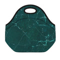 Dark Green Marble Print Neoprene Lunch Bag